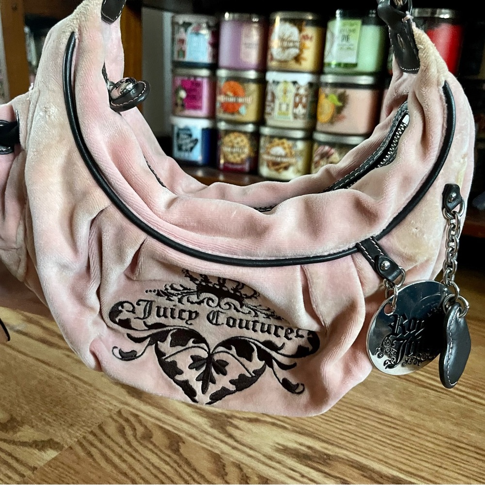 Juicy Couture Velour Pink Hobo Bag
